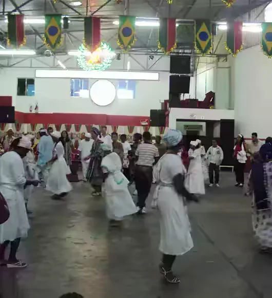 Evento de cultura afro-brasileira na Casa da Palha